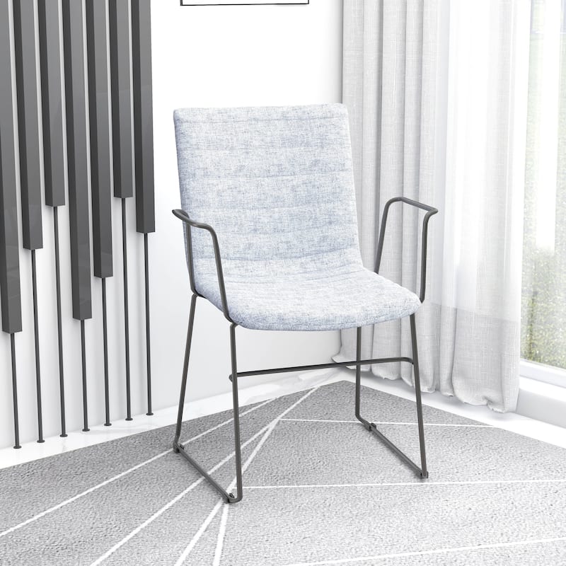 Zylar Ergonomic Guest Chair with Leather, Stainless Steel Base, High-Density Foam, Modern Design for Office or Waiting Room
