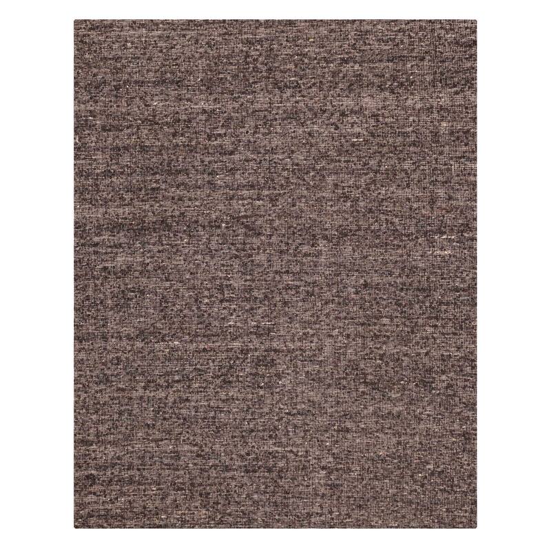 ECARPETGALLERY Braid weave Sienna Dark Brown Wool Kilim - 8'0 x 10'0