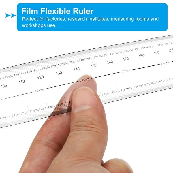 Film Flexible Ruler with R Angle and Width Lines PET Plastic Folding ...