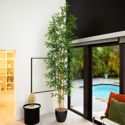 Artificial Bamboo Potted Tree - 10' - Green