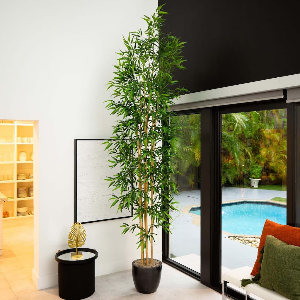 Artificial Bamboo Potted Tree - 10' - Green