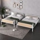 preview thumbnail 3 of 22, Twin XL Over Twin XL Bunk Beds , Industrial Heavy-Duty 2 in 1 Twin XL Bunk Bed with Ladder and Slats Support, High Guard Rail
