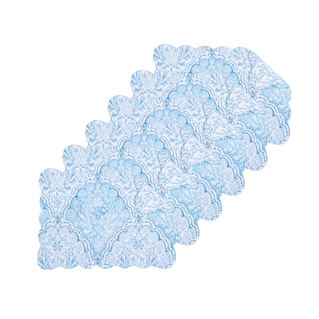 Chinoiserie Coast Quilted Placemat Set 6