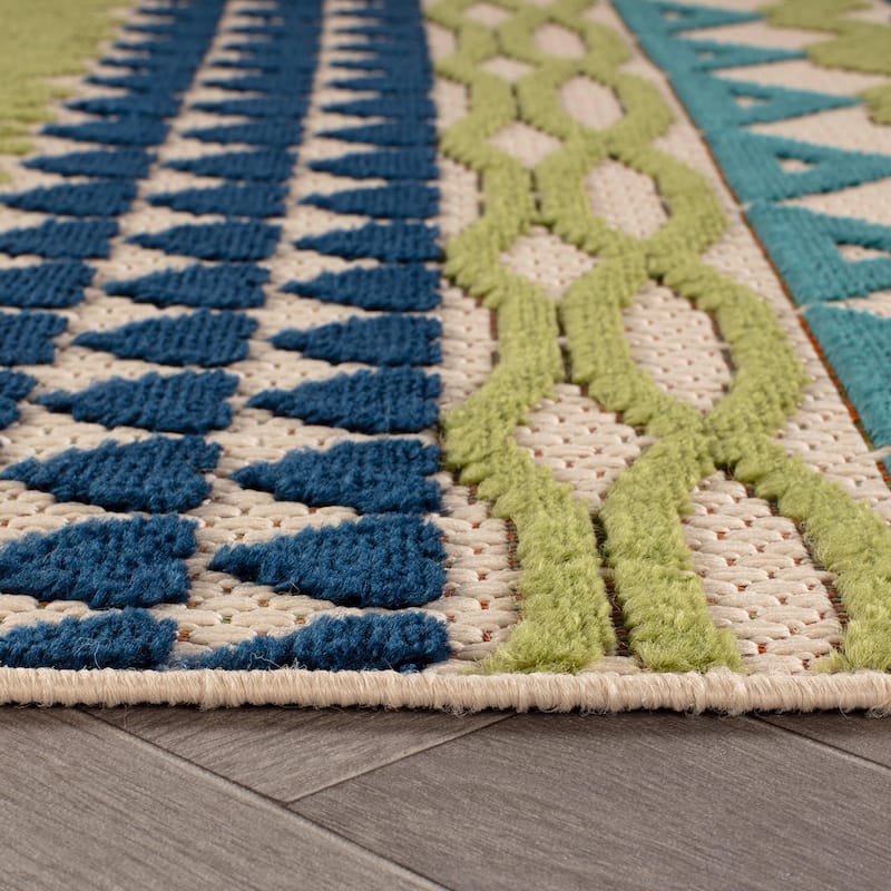 Ronda Contemporary Bohemian Indoor/Outdoor Area Rug