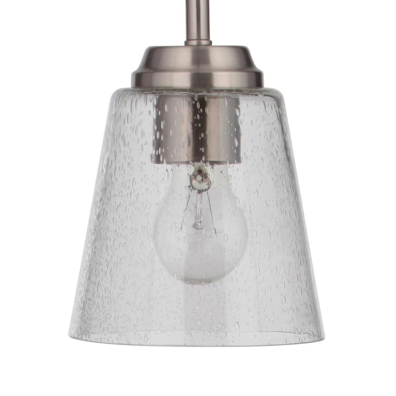 Craftmade Tyler 6" Wide Mini Pendant with Seedy Glass Shade