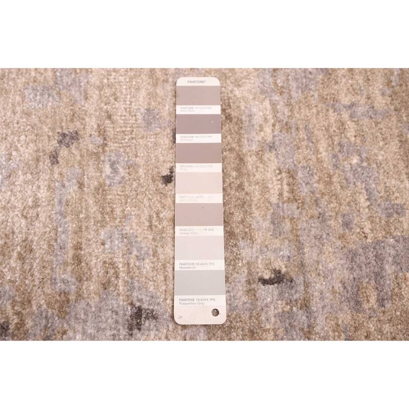 ECARPETGALLERY Hand-knotted Legacy Taupe Silk Rug - 6'5 x 9'8