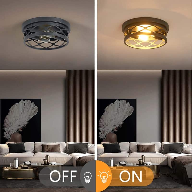 2 Light Farmhouse Flush Mount Ceiling Light-2 Pack