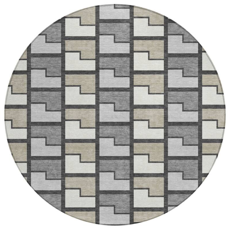 Machine Washable Indoor/ Outdoor Contemporary Kaylee Chantille Rug