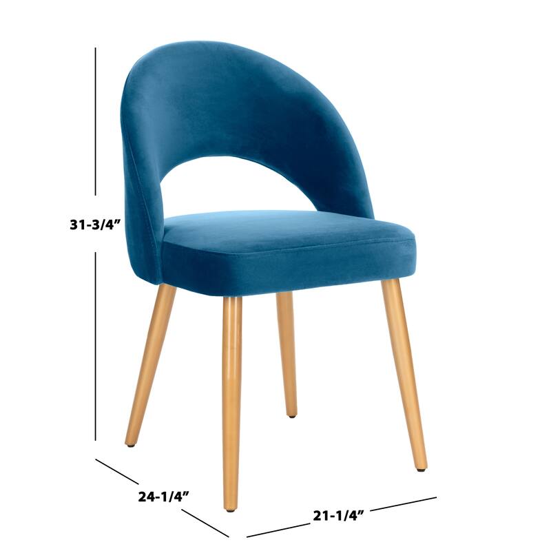 SAFAVIEH Reva Retro Dusty Rose/ Gold Chair (Set of 2) - 21.3" x 24.3" x 31.8" - 21Wx24Dx32H