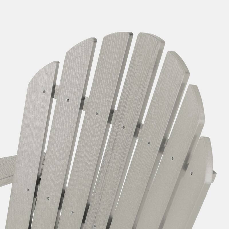 Eco-friendly Synthetic Wood Folding and Reclining Adirondack Chair