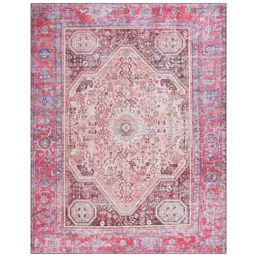 SAFAVIEH Tucson Machine Washable Slip Resistant Edmonia Traditional Rug