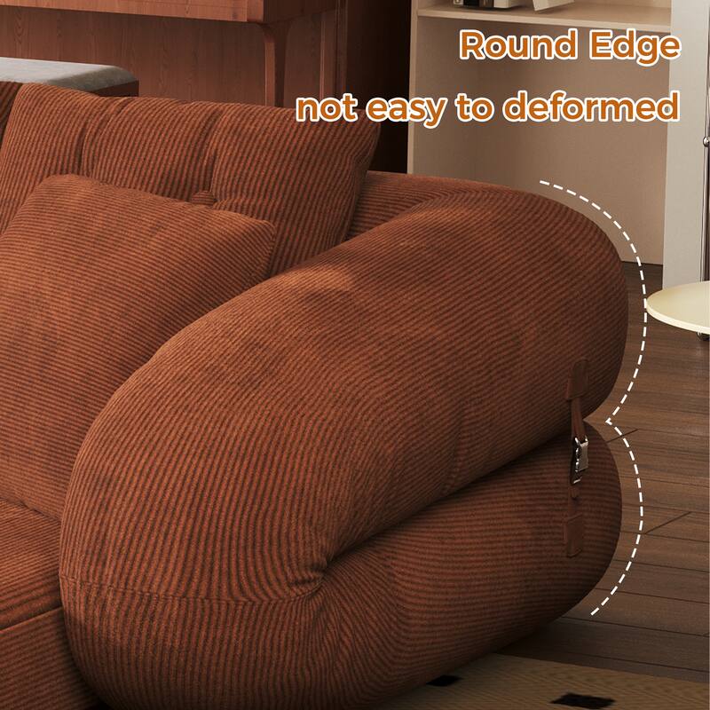 Foldable Corduroy Sleeper Sofa Bed