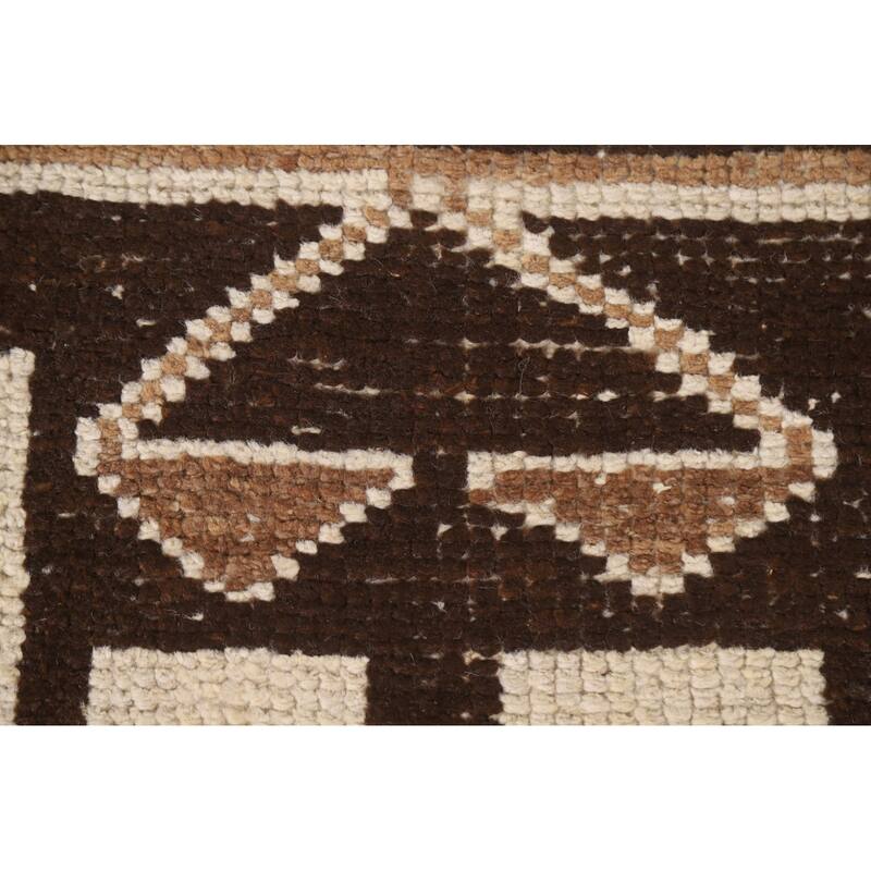 Vegetable Dye Anatolian Turkish Runner Rug Handmade Wool Carpet - 3'1"x 12'2"