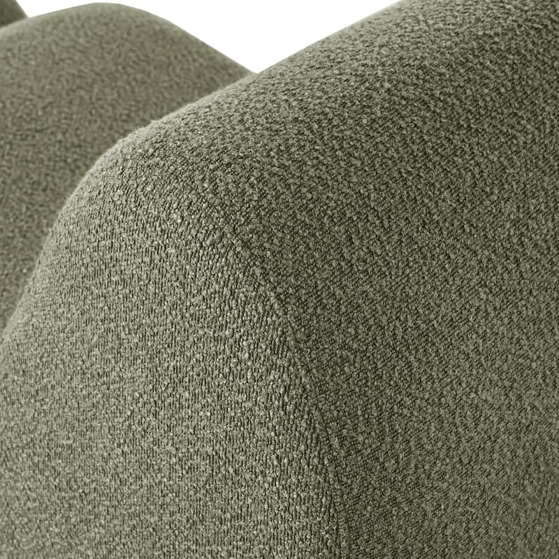 Elegant Accent Chair with Ottoman,Stylish Curved Design and Minimalist Lines, High-Resilience Foam for Luxurious Seating
