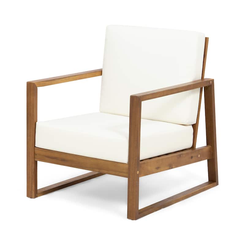 Belgian Outdoor 4-seater Acacia Wood Chat Set by Christopher Knight Home