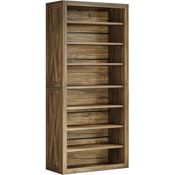 71Inches Tall Shoe Cabinet, 8-Tier Wood Freestanding Shoe Storage Organizer for 32-36 Pairs