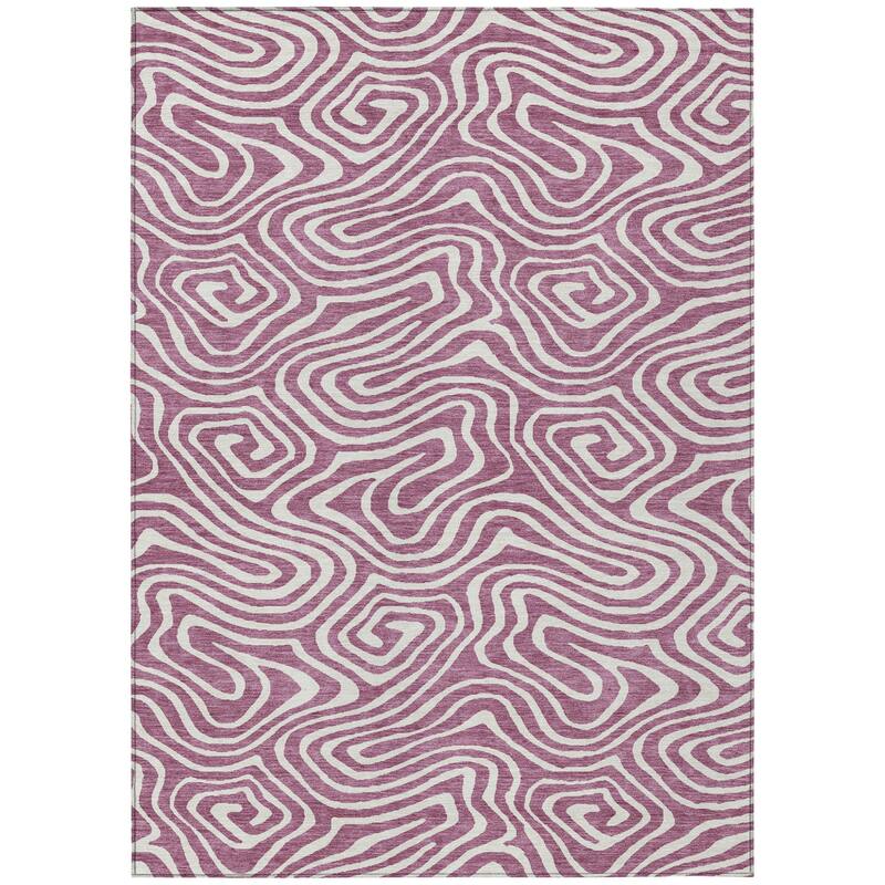 HomeRoots Abstract Transitional Rectangle Outdoor Rug