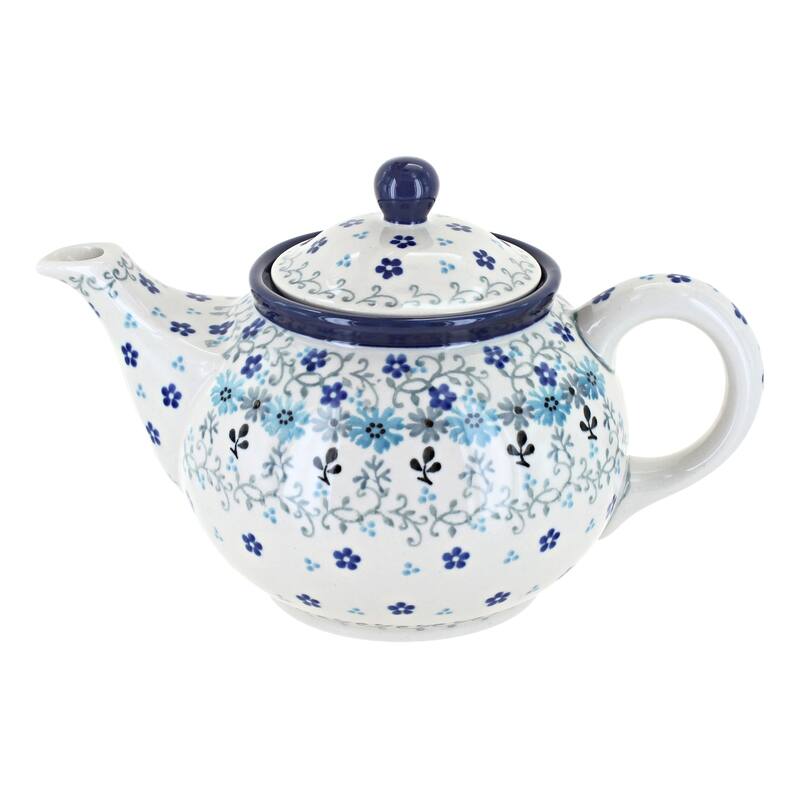 Blue Rose Polish Pottery 264 Ceramika Artystyczna Small Teapot - Celeste