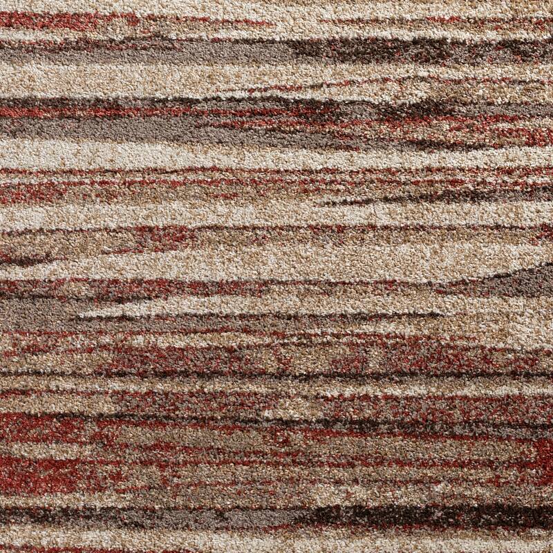 ADDISON Blair Abstract Striped Spice/Beige Area Rug (4'11"X7') - 4'11"X7'
