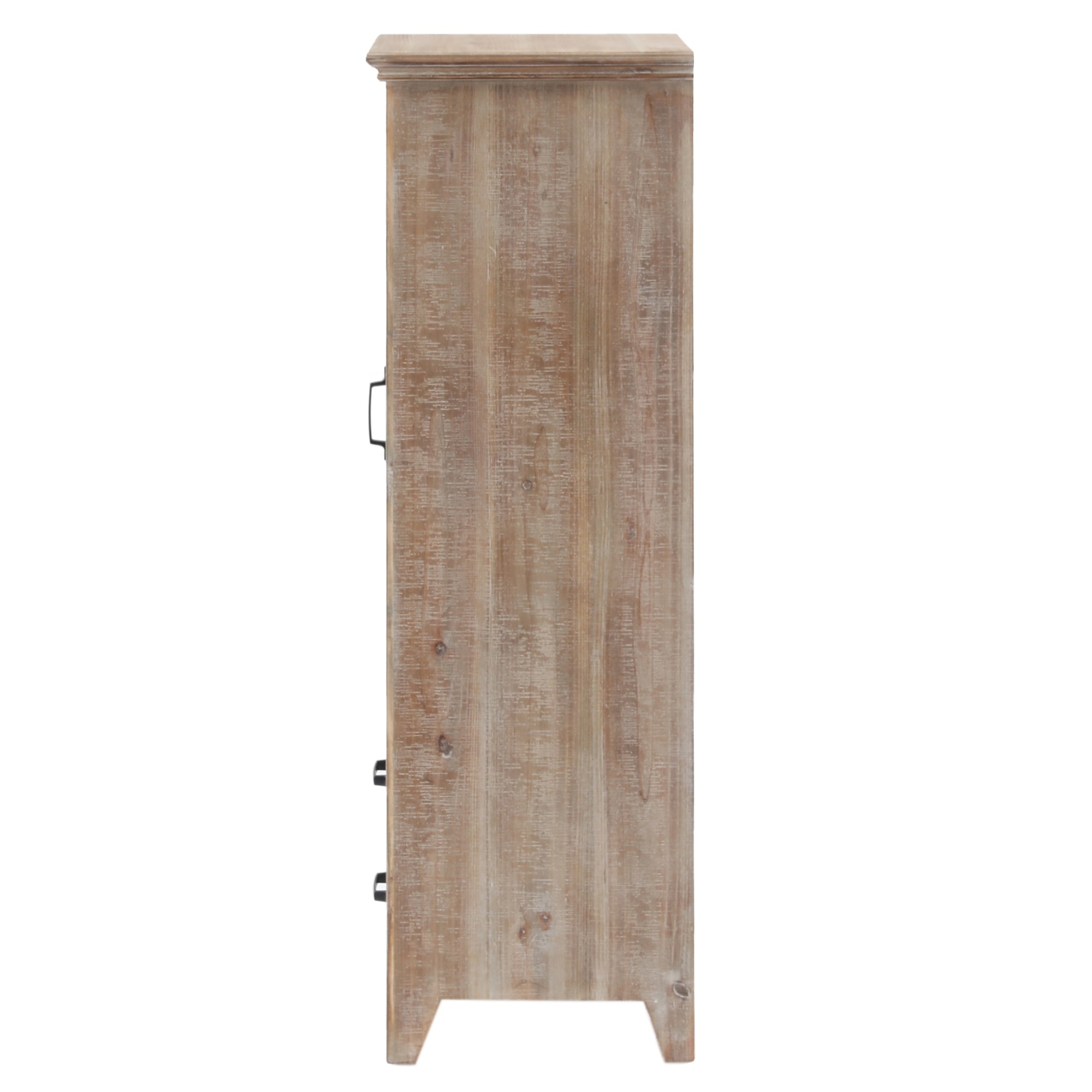 Rustic Wood 2-Drawer 1-Door Slim Storage Cabinet - 48.23 Tall