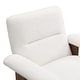 preview thumbnail 14 of 13, Roomfitters Mid-Century Accent Chair with Ottoman, Fabric Upholstered Armchair and Footrest Set with Wood Frame, White