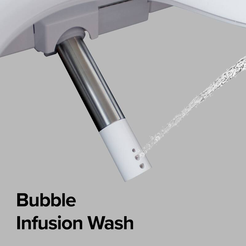 SmartBidet Electric Bidet Seat for Elongated Toilets - White