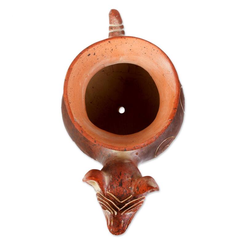 Novica Handmade Colima Hound Ceramic Decorative Pot