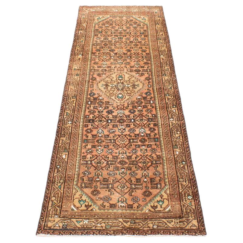 ECARPETGALLERY Hand-knotted Andelz Copper Wool Rug - 2'11 x 9'3