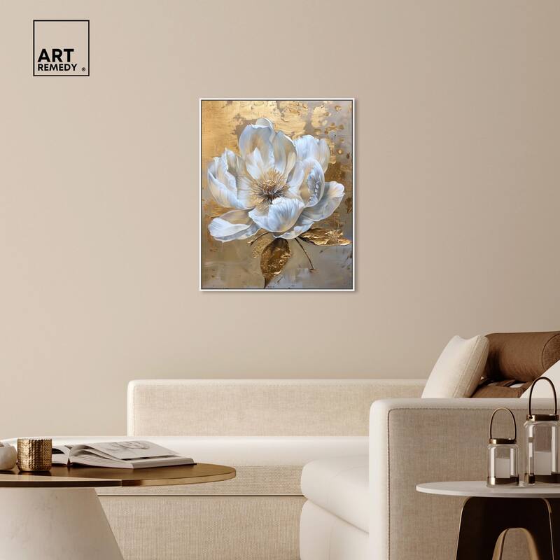 Athenas Flower Canvas Glamorous Feminine Wall Art by Art Remedy