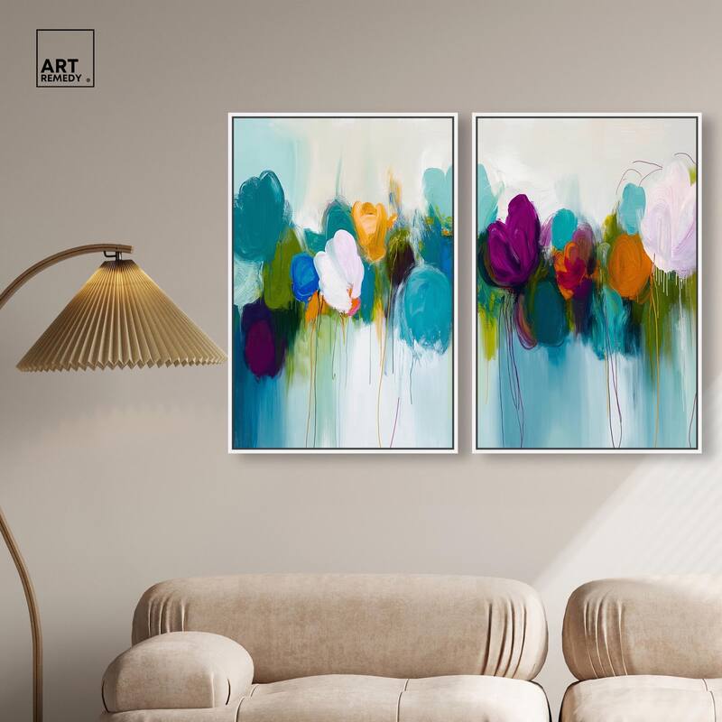Expressive Flow II Canvas Set of 2 by Art Remedy