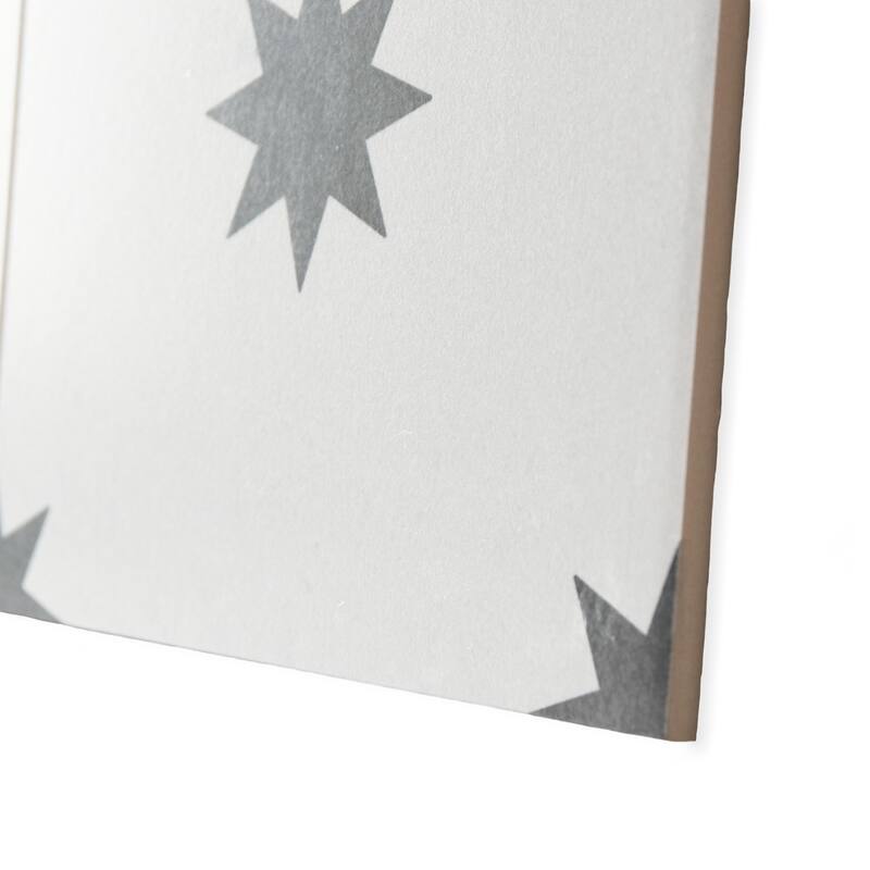 Merola Tile Starlight White 17-3/8" x 17-3/8" Porcelain Floor and Wall Tile