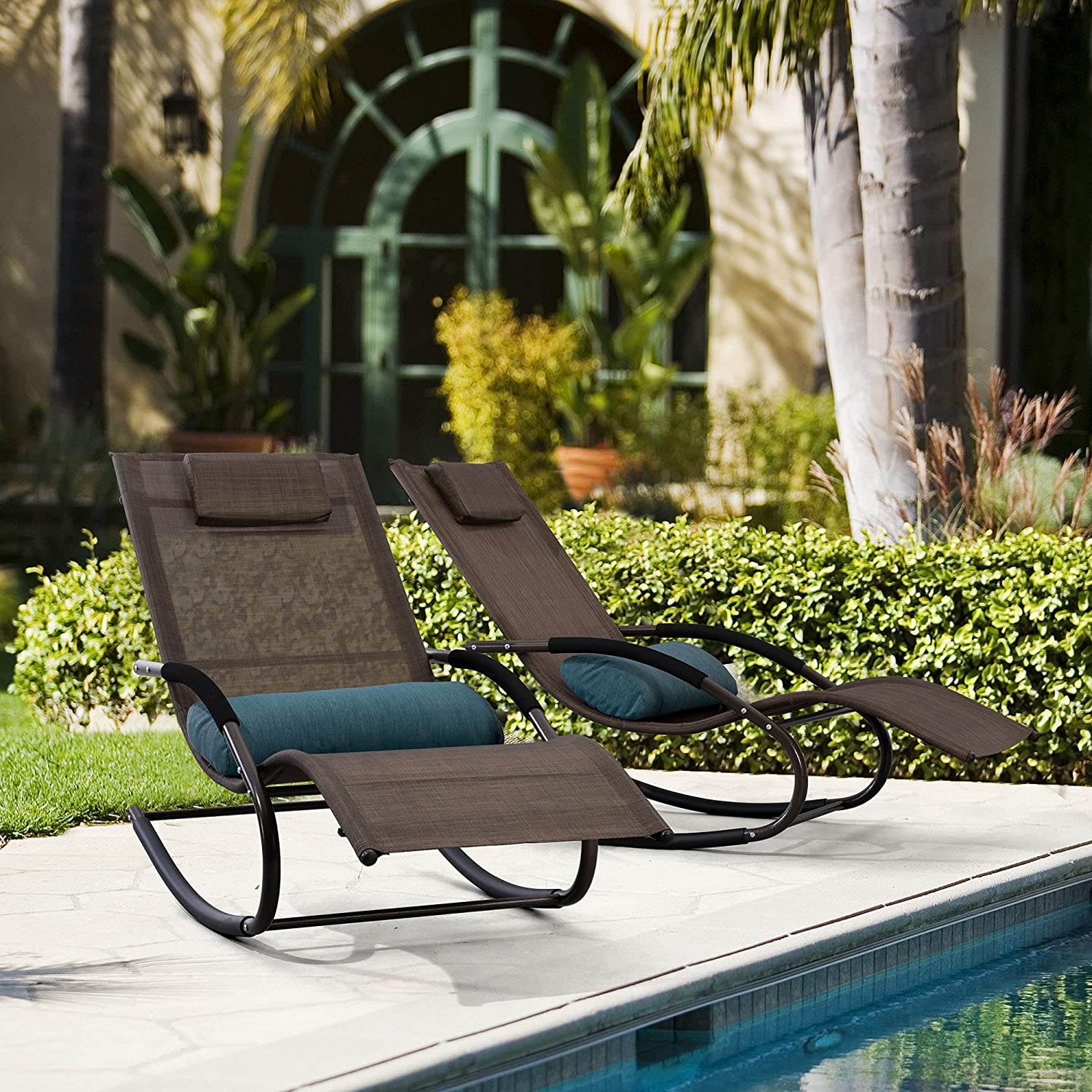 Outdoor rocking discount lounge chair