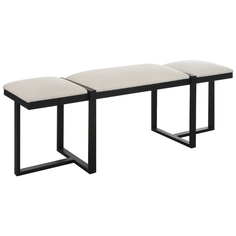 Uttermost Triple Cloud Modern Upholstered Bench - 60 W X 20.75 H X 15.75 D (in)