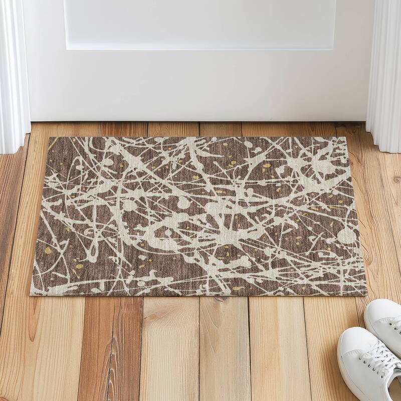 Machine Washable Indoor/ Outdoor Modern Campo Chantille Rug