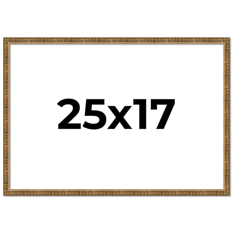25x17 Frame Gold Kingsley Distressed Solid Wood Picture Frame Width