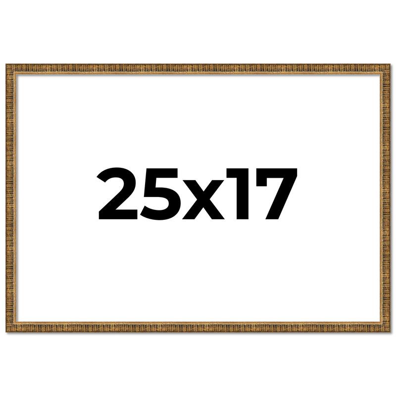 25x17 Frame Gold Solid Wood Picture Frame - Complete Modern Photo