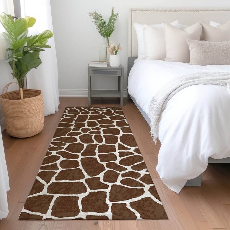 Premium Washable Super Soft Animal Print Mayfield Rug - Coffee - 2' 3" x 7' 6" - Runner