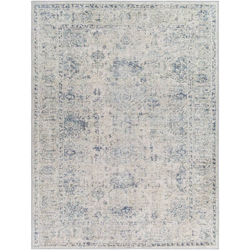 Livabliss Calhoun Vintage Medallion Washable Area Rug