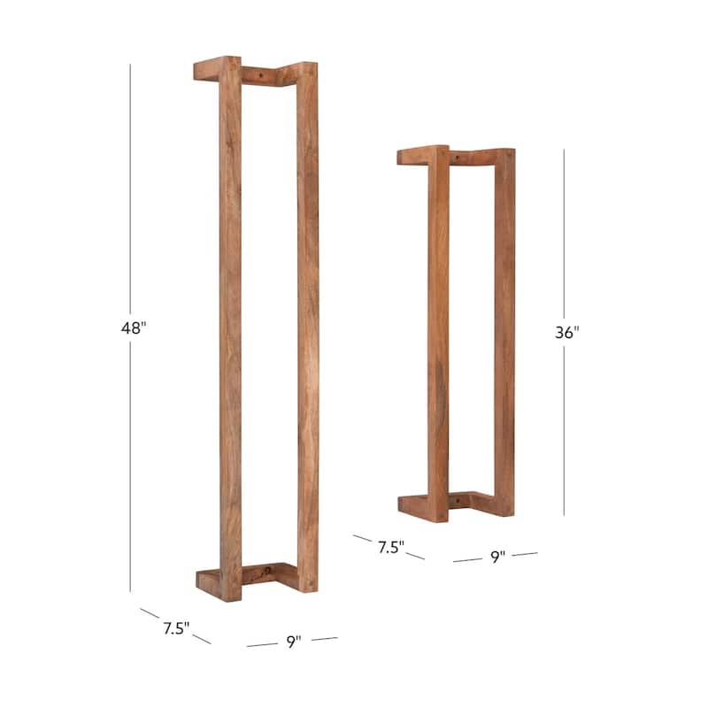 Twombly Wooden Wall Mount Towel Rack (Set of 2)