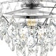 preview thumbnail 23 of 23, WINGBO Small Crystal Ceiling Light Fixture Mini Semi Flush Mount...
