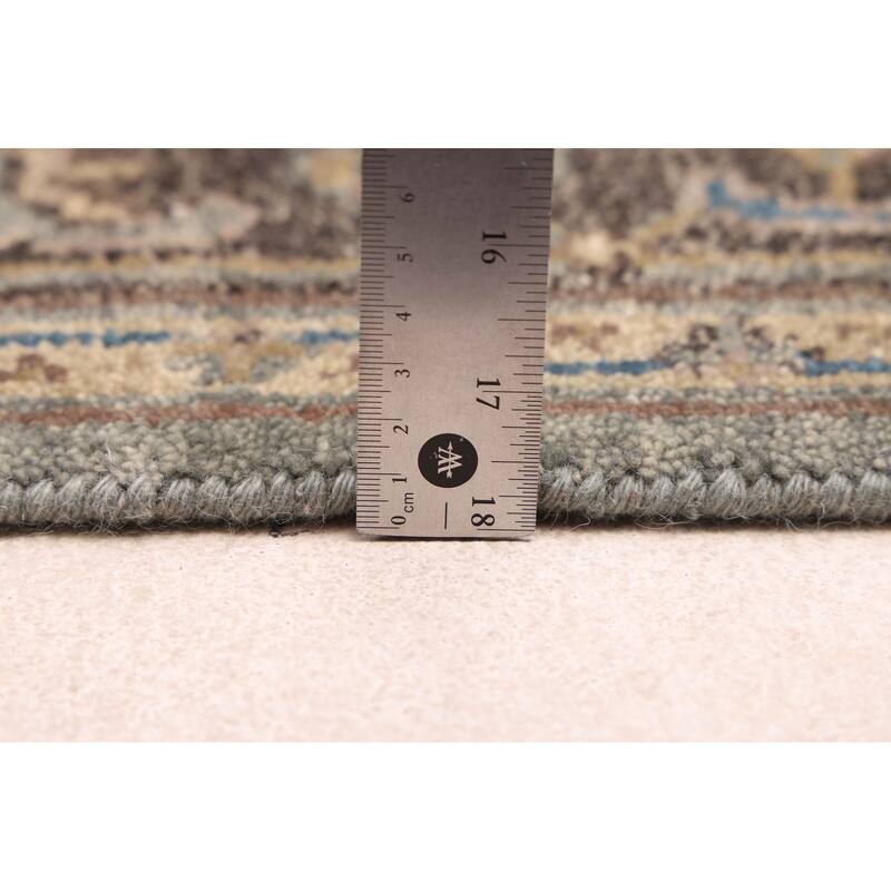 ECARPETGALLERY Hand-knotted Finest Agra Jaipur Teal Wool Rug - 5'5 x 8'5