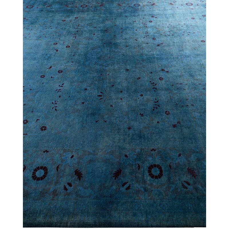 Fine Vibrance One-of-a-Kind Hand-Knotted Area Rug - Gray, 10' 0" x 14' 3" - 10' 0" x 14' 3"