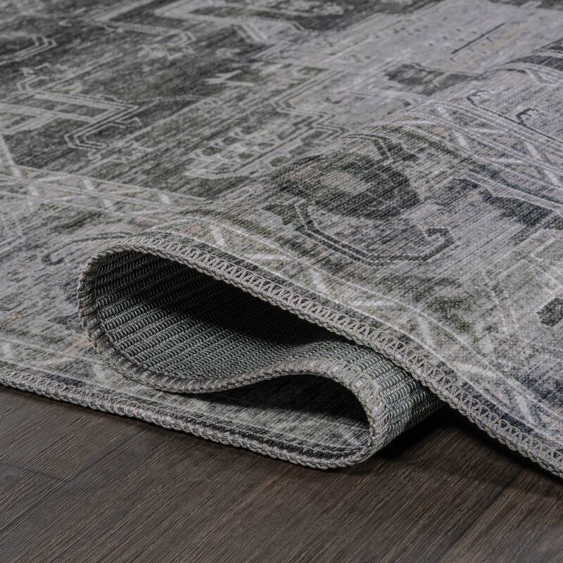 JONATHAN Y Dalyan Ornate Medallion Machine Washable Area Rug