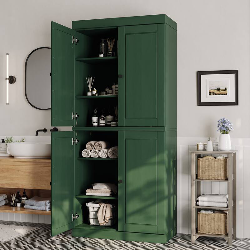 100% Solid Wood 32" Bathroom Cabinet with Optional Doors by Palace Imports