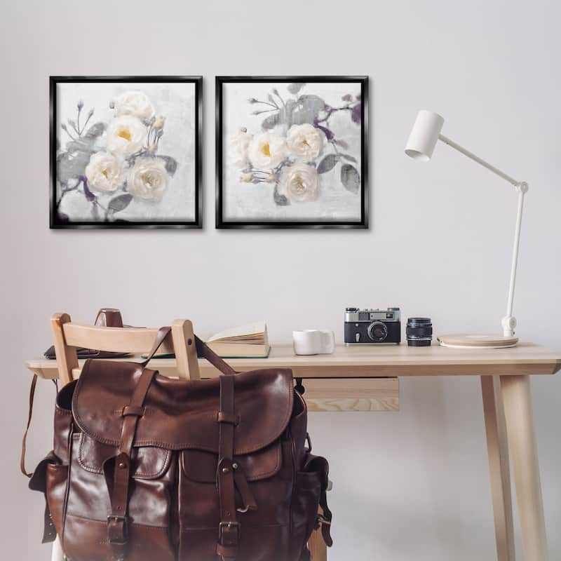 Stupell Country Blossoms Bundle Framed Floater Canvas Wall Art Design By Emily Ford (Set of 2)