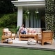 preview thumbnail 2 of 31, Cambridge Casual Logan 5-Piece Teak Patio Conversation Set with Sunbrella Cushion