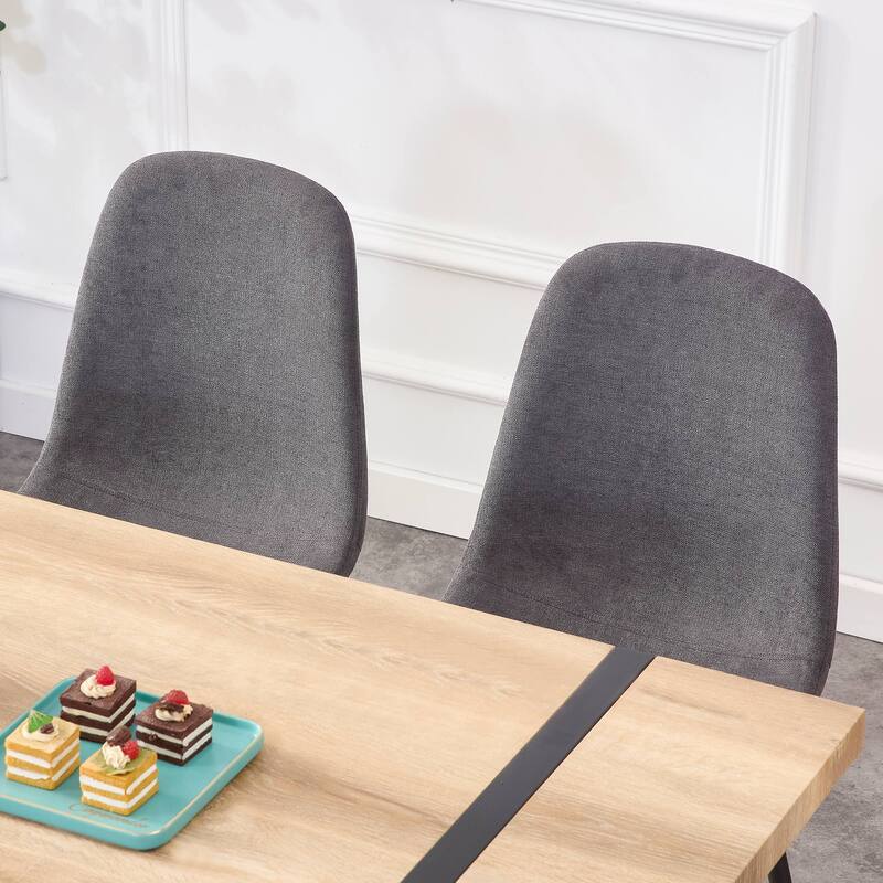 Velvet Dining Chairs Set of 4 Arc Accent Chair Dark Gray Side Chair