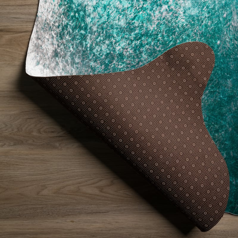Addison Rugs Cheyenne Colorful Cowhide Print Non-Skid Area Rug