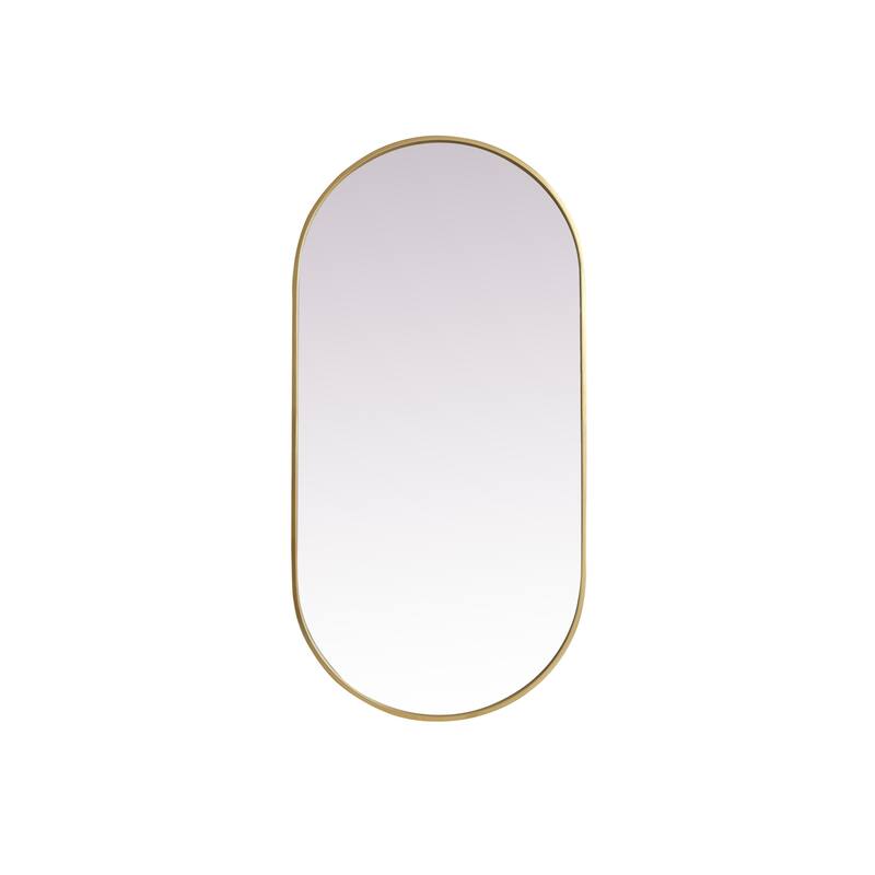 Elegant Lighting MR2A2448 Asha 24" W x 48" H Oval Framed Bathroom - Brass