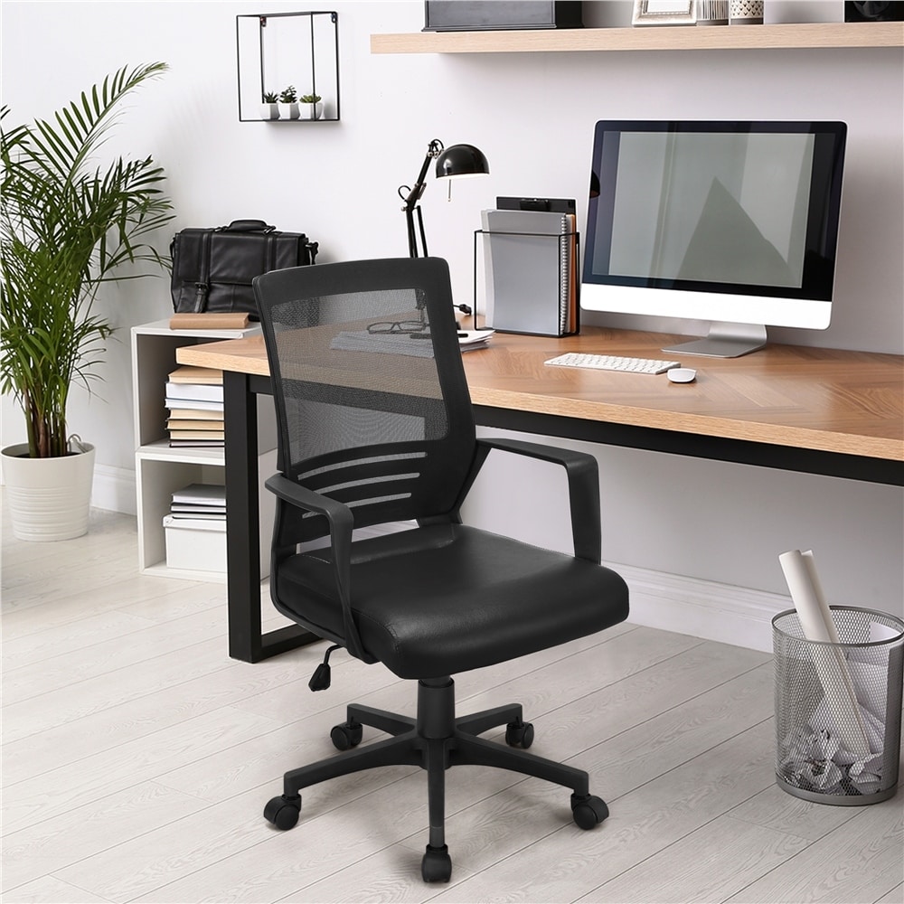 Yaheetech adjustable ergonomic office chair shop mesh swivel computer chair